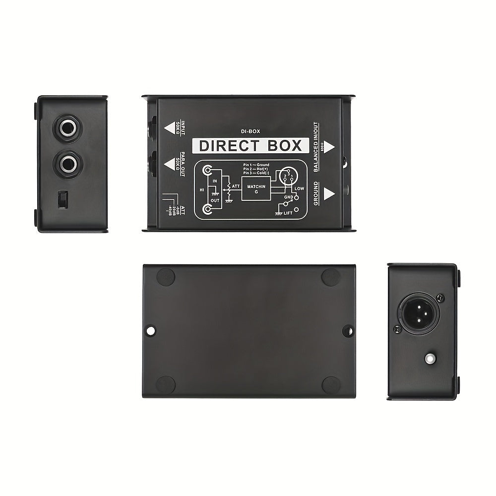 Resistive DI Box with Audio Isolation for DI Effects.