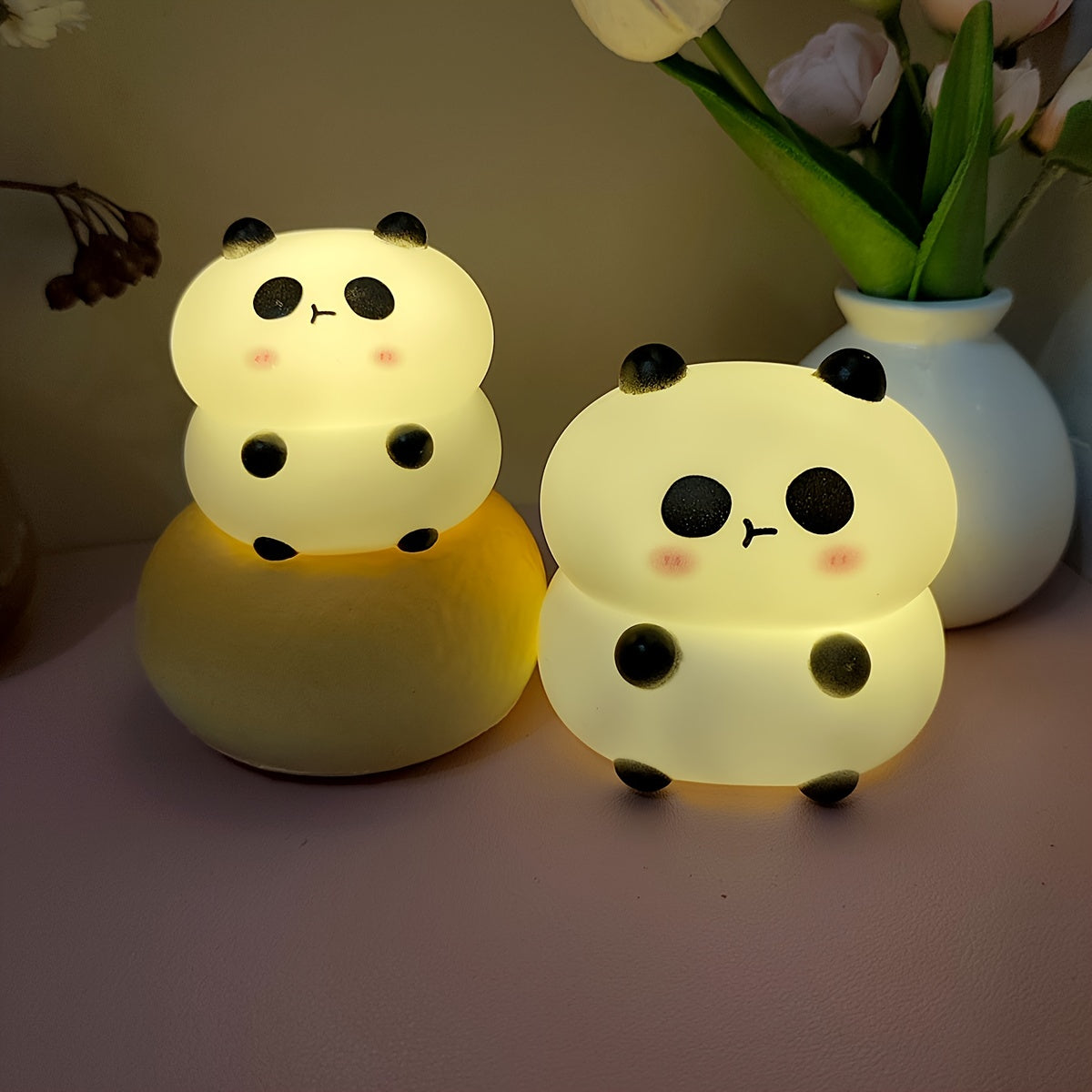 Freestanding Panda LED Nightlight with Toggle Control, Battery Powered, Ideal Gift for Loved Ones