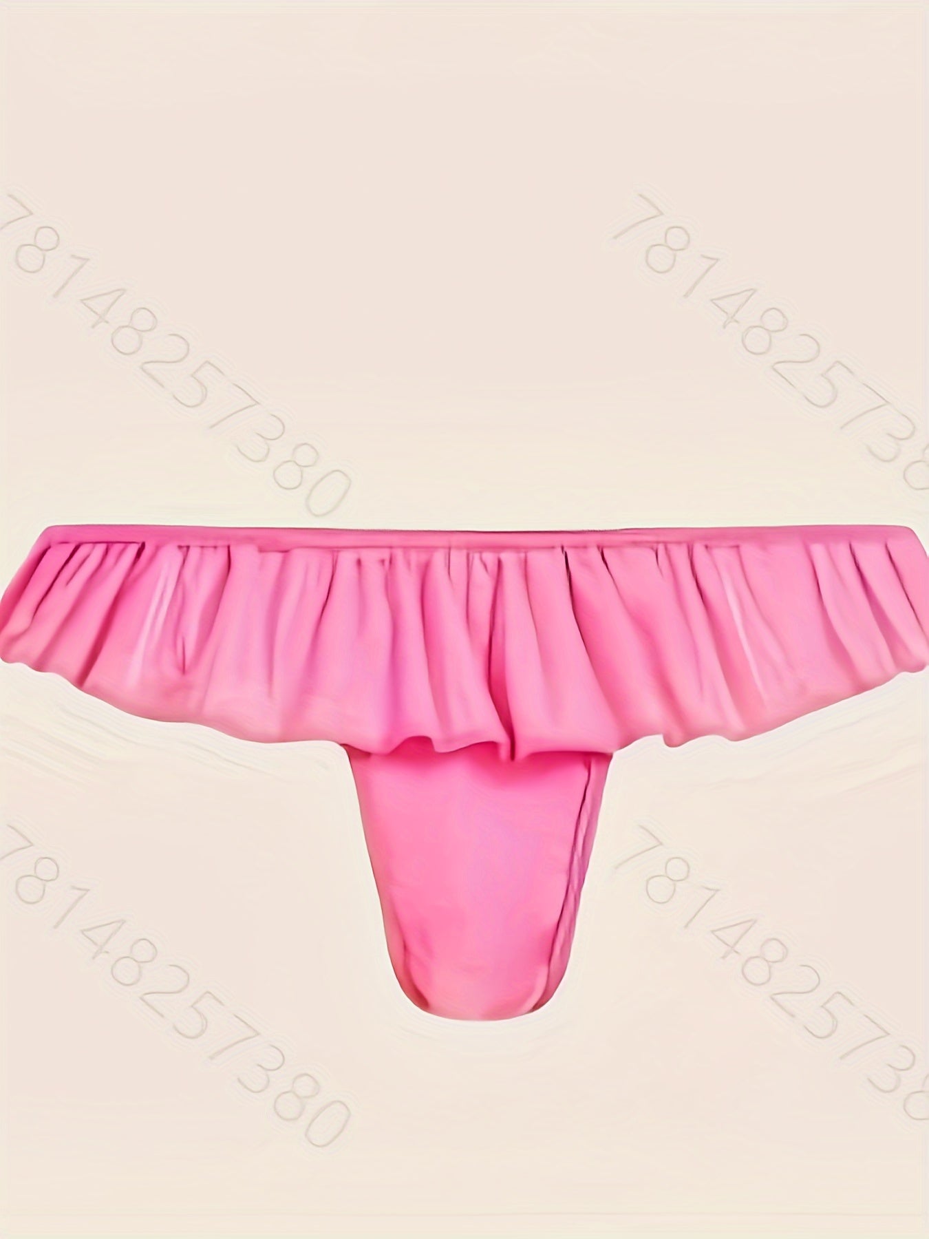 1 pair of women's sexy briefs, made of 95% polyester and 5% elastane solid color knit fabric, weighing 140gsm.