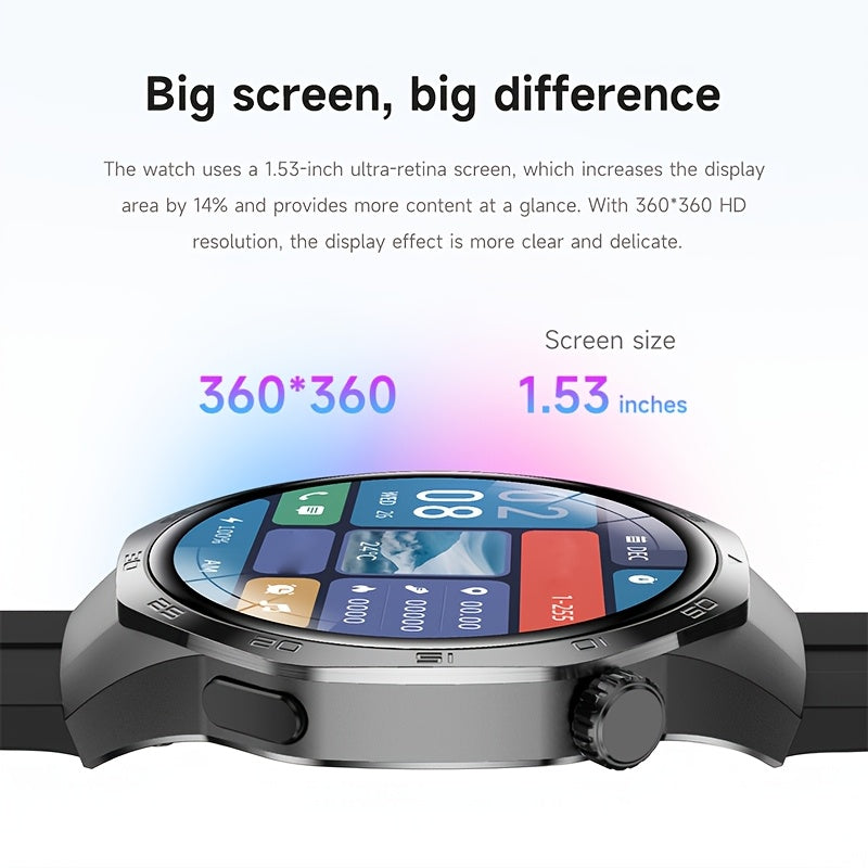 2025 New GPS Motion Trajectory Smart Watch for Men Watch 5 Max with AI Voice Wireless Call NFC, 100+ Sports Modes, Outdoor Sports Men'S Smart Watch, Fitness Tracker with Compass, Father'S