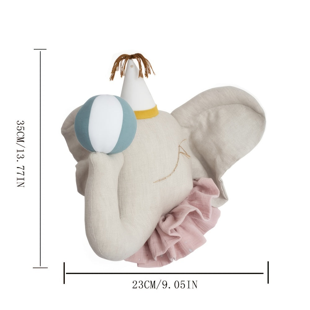 Introducing the cute Nordic-style elephant head wall decor for children's rooms. Perfect for adding a touch of whimsy to any space, these darling elephant toys also double as photography props for kids' photoshoots.