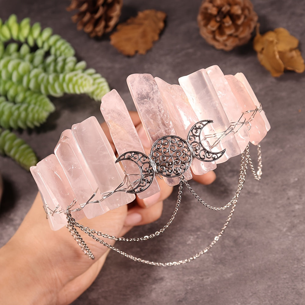 Witch Crown Headband made of Natural Stone and Alloy, perfect for eid celebrations. A stylish and elegant hair accessory for women.