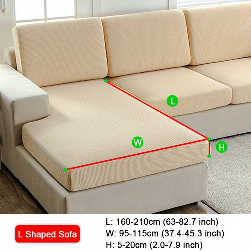 Waterproof Jacquard Sofa Slipcover protects furniture with elastic cover. Polyester material enhances home decor.