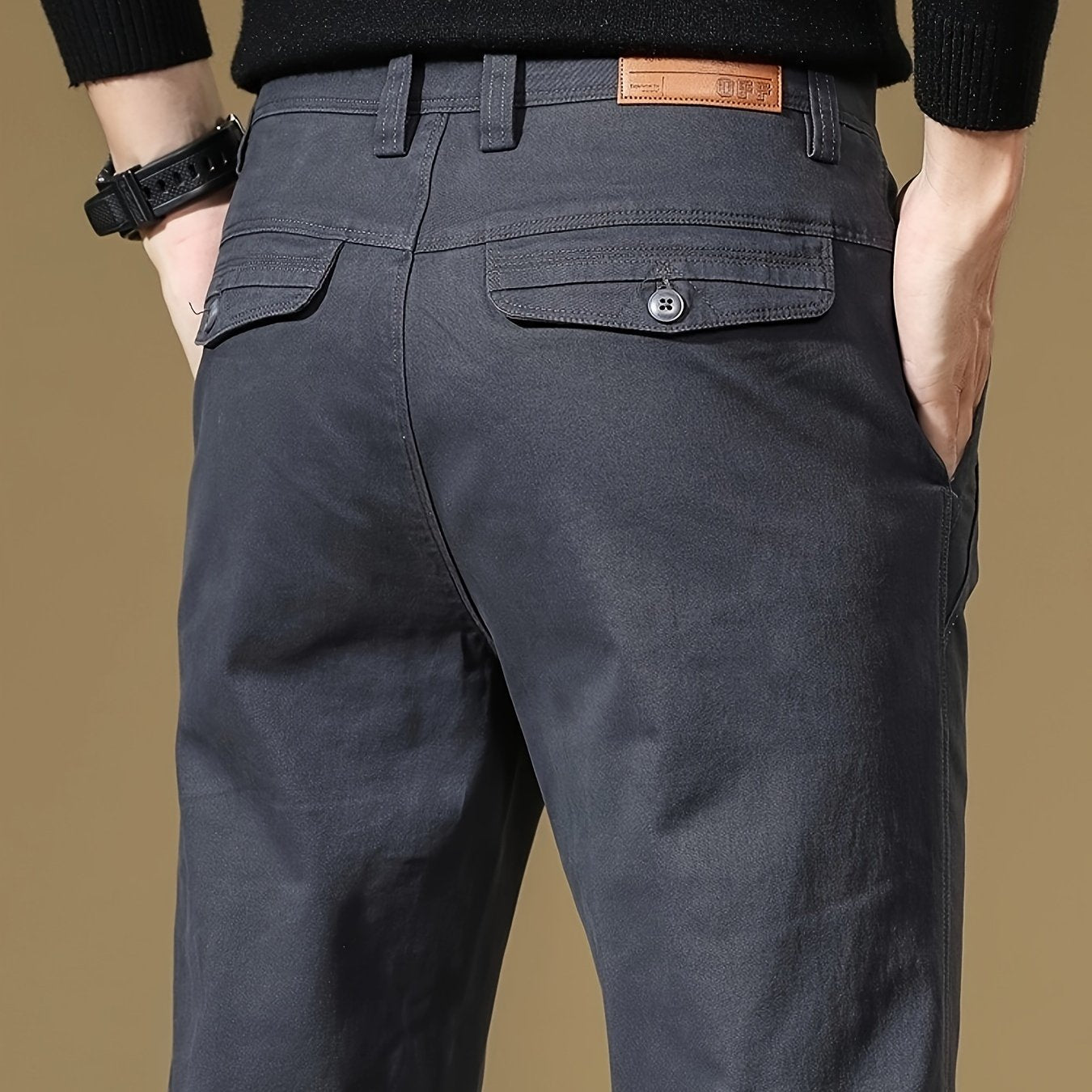 Men's slim fit denim jeans, perfect for outdoor casual wear.