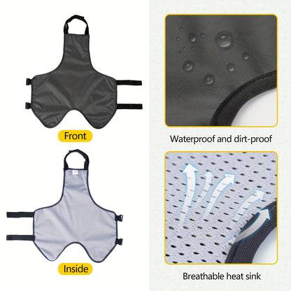 Waterproof and dirt-proof vest for medium to large breed dogs with breathable heat sink and comfortable design.