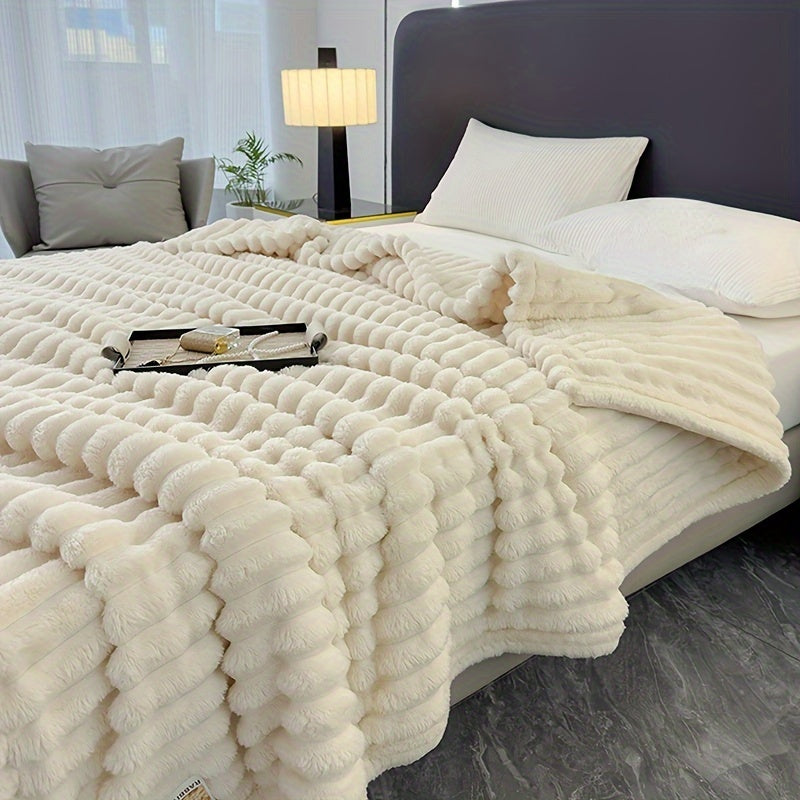 Stay warm and cozy this winter with our luxurious faux rabbit fur throw blanket. Made from skin-friendly, breathable velvet fabric, this heavyweight blanket is over 500g for the ultimate in comfort. Perfect for snuggling up in the bedroom or living room