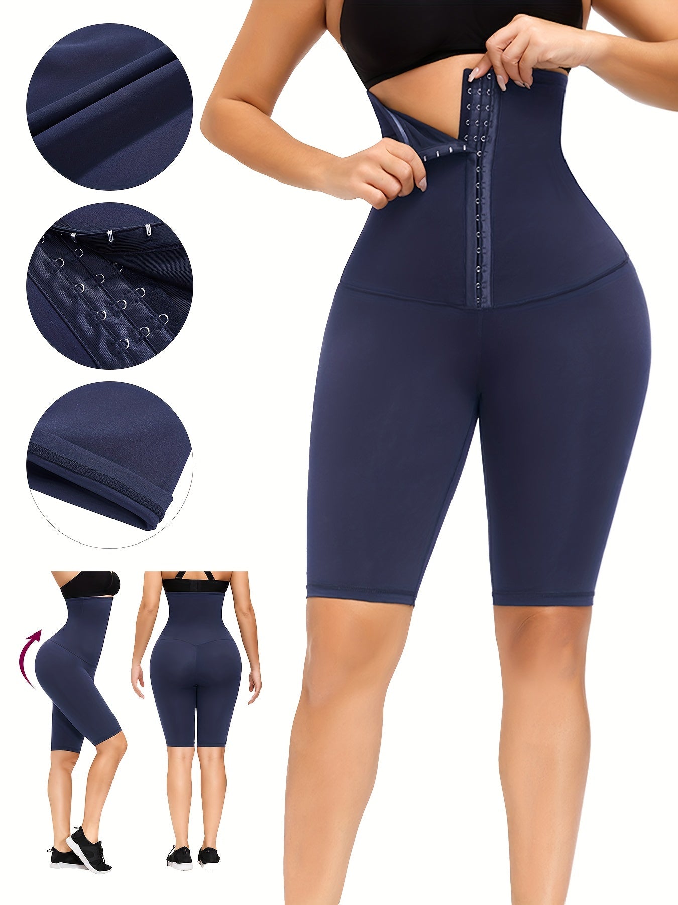 High-waist joggers for women with tummy control, made of nylon spandex. Ideal for outdoor running, in solid color knit fabric. Model MT200395.