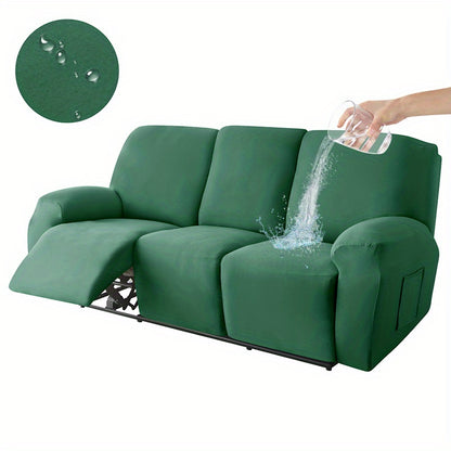 8-piece waterproof milk sofa slipcover set for summer, ideal for protecting furniture in home and office décor.