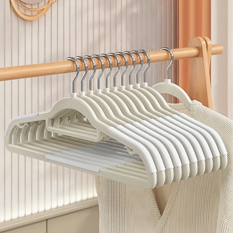 20pcs Non-Slip, Heavy-Duty Plastic Hangers for Coats & Jackets, Ideal for Home or Clothing Stores, Retail Display, Modern Look with Metal Hooks.