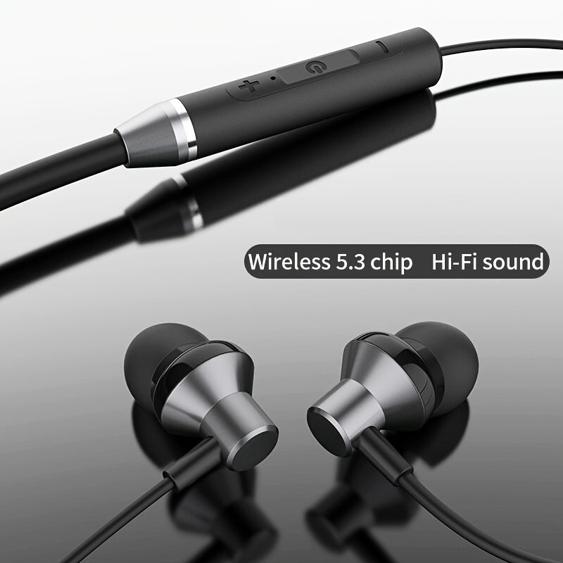 HE05 Neckband Wireless Headphones with Hi-Fi Stereo Sound, Sport Earphones made of Liquid Silicone for Comfortable Wear. Can be used as a Birthday or Holiday Gift.