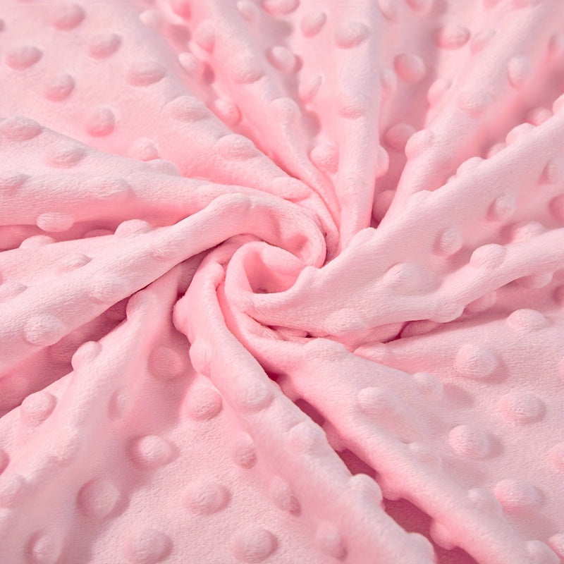 Soft Plush Minky Blanket with Double Layers and Dotted Backing - Perfect Shower Gift Blanket