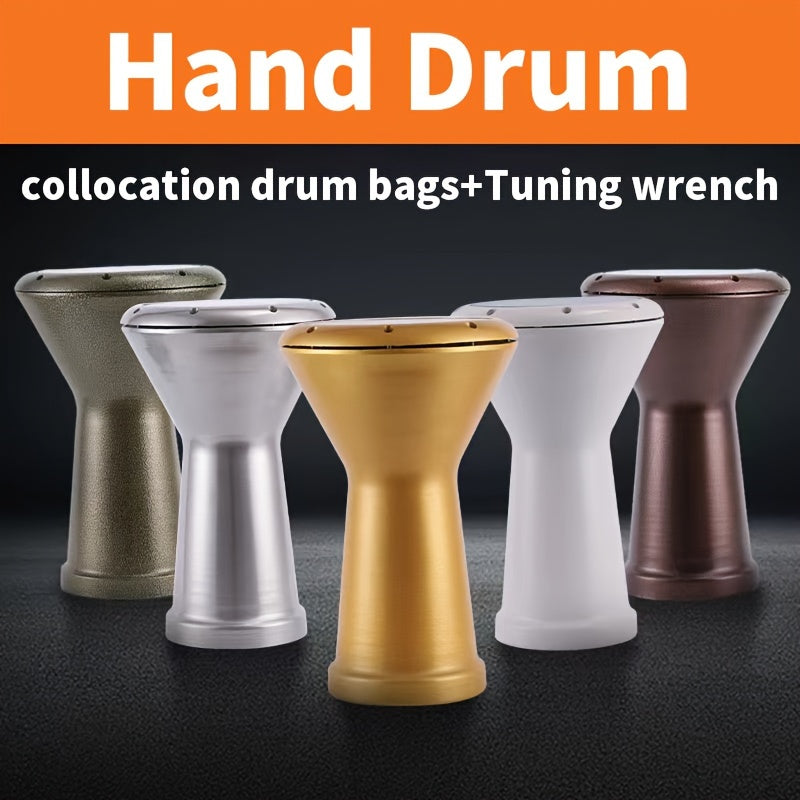 East Beck Drum: 21.59 sm qo'l baraban PVC terisi, die-kast ringi, sozlash kaliti va baraban sumkasi bilan birga.