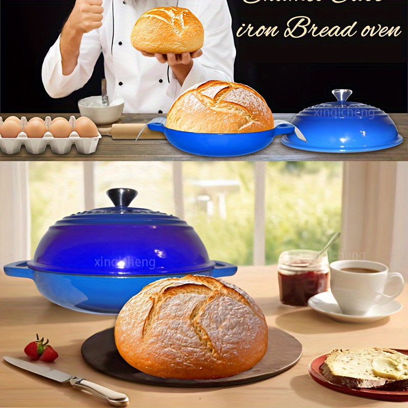 This enamel cast iron loaf pan is ideal for baking breads up to 27.94 cm, making it perfect for sourdough and Dutch bread recipes. Crafted from durable cast iron material, this pan is built to last. Perfect for all your baking needs!