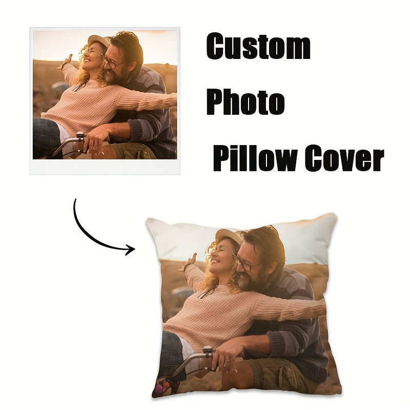 Customize your home decor with this 1-piece pillow cover featuring a beautiful pattern perfect for Valentine's Day, Christmas, Thanksgiving, and New Year celebrations. This family and wedding anniversary gift is single-sided printed and does not include