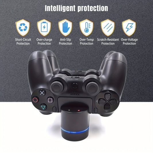 PS4 Dual Handle Charger Stand with Indicator Light for Slim and PRO models.