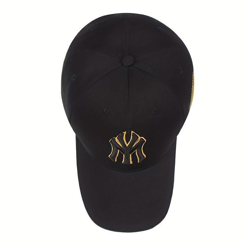 1 piece of a unisex sunshade breathable casual baseball cap with adjustable strap and trendy embroidery, suitable for outdoor sports.