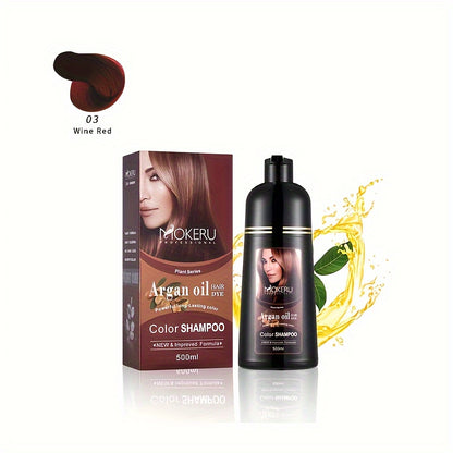 3-in-1 Argan Oil Hair Dye for Easy Gray Coverage at Home-great for Men and Women