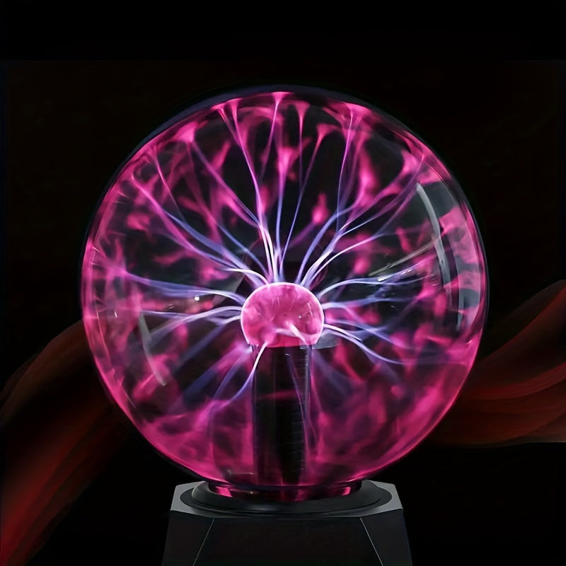 5-Inch RGB Plasma Ball Light, Touch-Controlled Lightning Globe, Multi-Color Mood Lighting, USB Powered, Glass Lampshade, Non-Waterproof, Push Button Control, Science & Art Decor, Ideal for