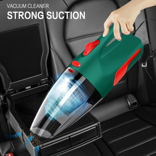 The CascadeVac Mini Corded Handheld Vacuum Cleaner is perfect for cleaning your car, home, and office. It features strong suction power, a bagless design, and a cloth filter. Made from durable plastic material and powered by your car's plug, this vacuum