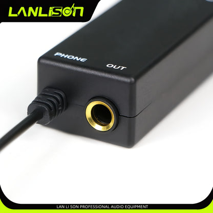 Lanlison Audio Adapter connects various instruments to smartphone for recording, effects, and conversion.