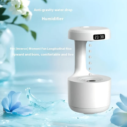 Enhance your home's air quality and mood with the Anti-Gravity Humidifier featuring a clock, night light, and ornament.