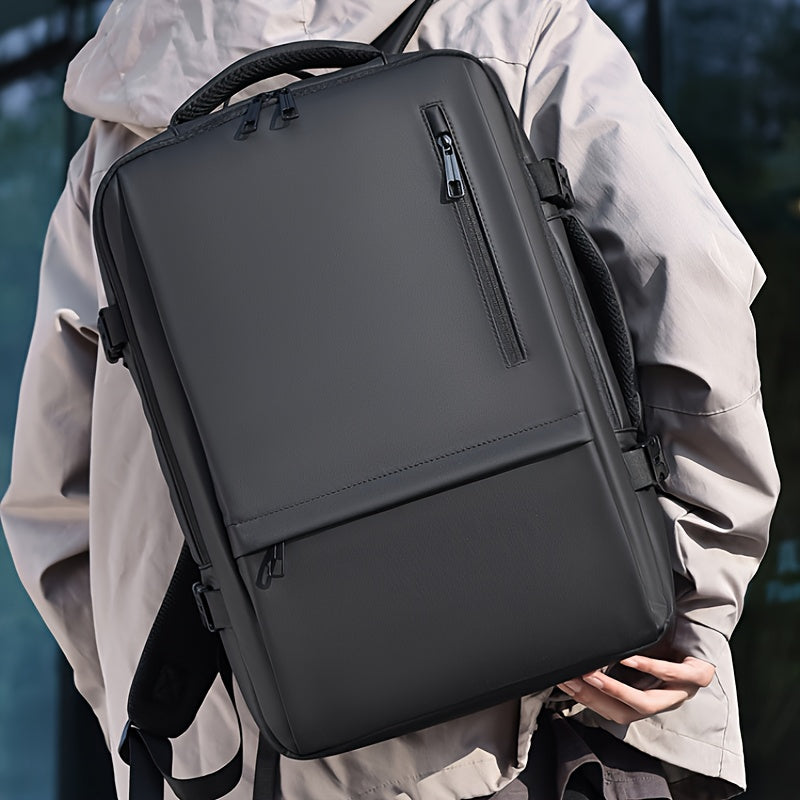 New multifunctional men's backpack made from durable nylon fabric. Suitable for short trips and convenient business travel, featuring multiple pockets and large capacity. Perfect for