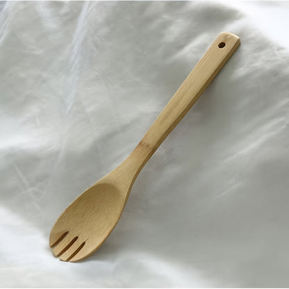 Bamboo wood spatula for non-stick cooking, perfect for Halloween and Christmas.