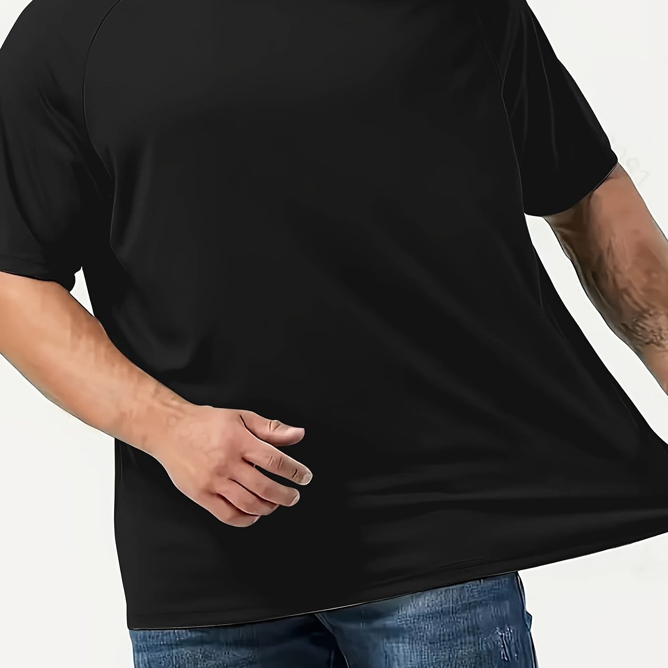 Athletic tee for plus size men, great for outdoor sports and leisure.