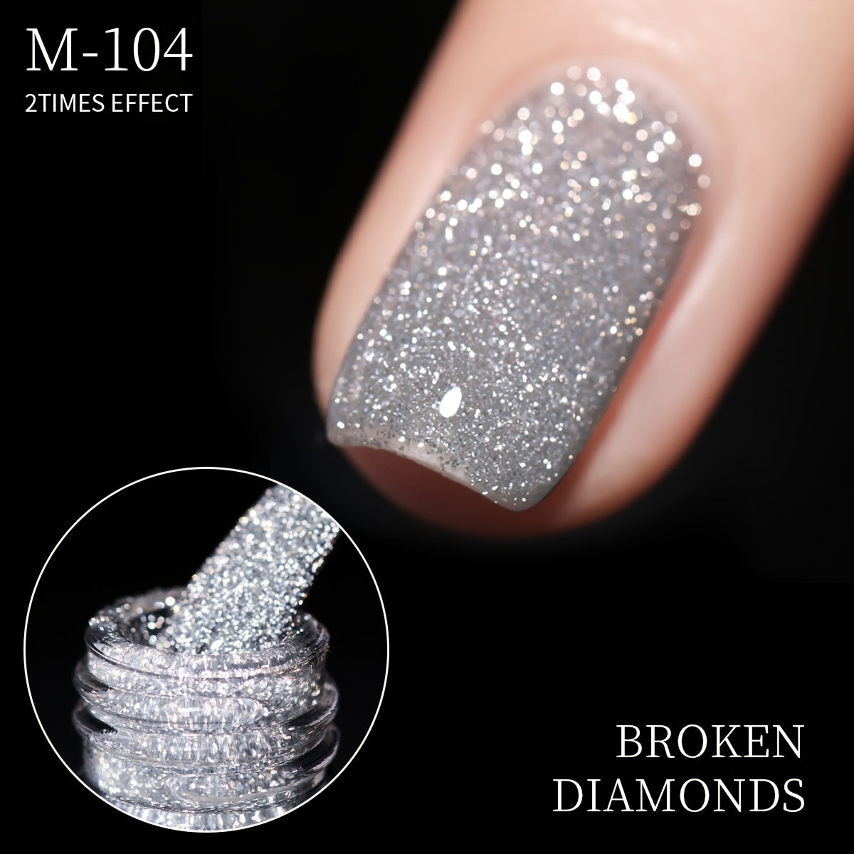 Dazzling diamond glue for DIY nail art with disco sparkle and phototherapy benefits.