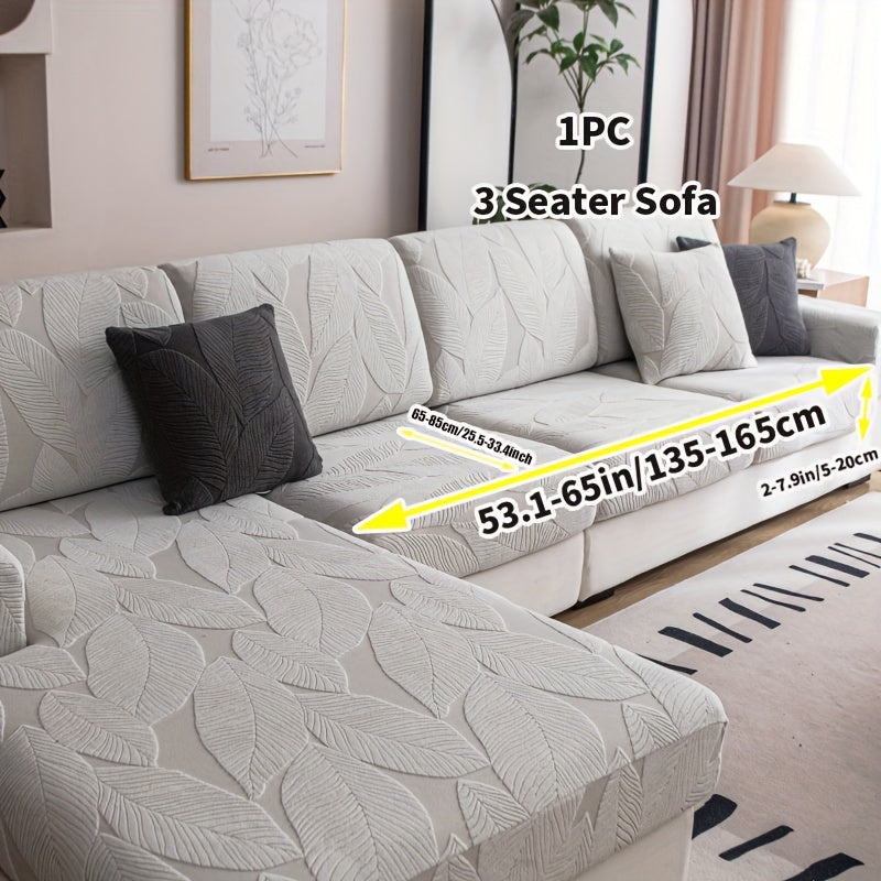 Durable Jacquard Sofa Cover suitable for all seasons, washable and stretchable, designed for modern style sofas in living rooms, offices, and homes. Easy to maintain with anti-slip features and suitable for single, double, triple, or quadruple seats.