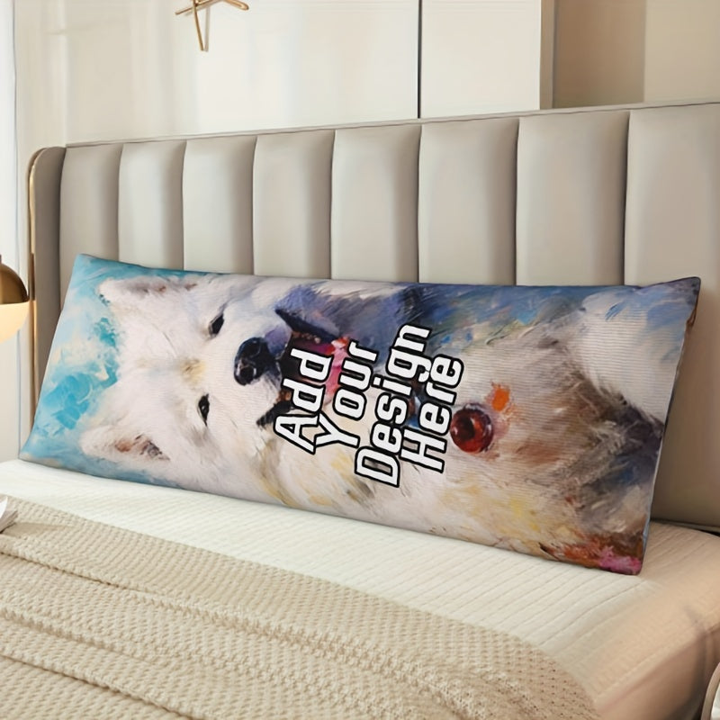 Double-Sided Print Custom Photo Body Pillowcase - Soft Short Plush, Zippered Souvenir Home Decor Gift for Anniversary, Valentine's, Christmas - Perfect for Friends 14 and Up - 50.8x137.16 cm Size