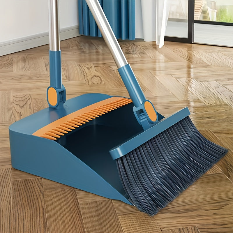 Multifunctional Broom and Dustpan Set for All Areas - Non-Stick, Effortless Cleaning for Home, Office, Kitchen, and Outdoors - Perfect for Living Room, Bedroom, Bathroom, and Outdoor Areas