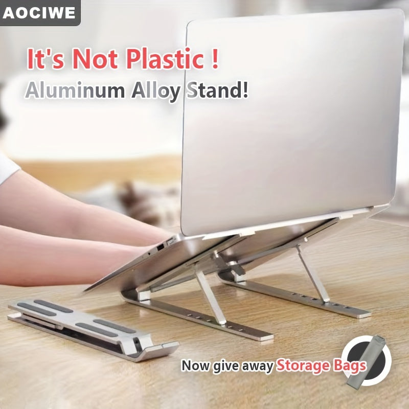 AOCIWE Aluminum Alloy Dual Cooling Gaming Laptop Stand - Adjustable angles, Foldable for Tablets & Notebooks