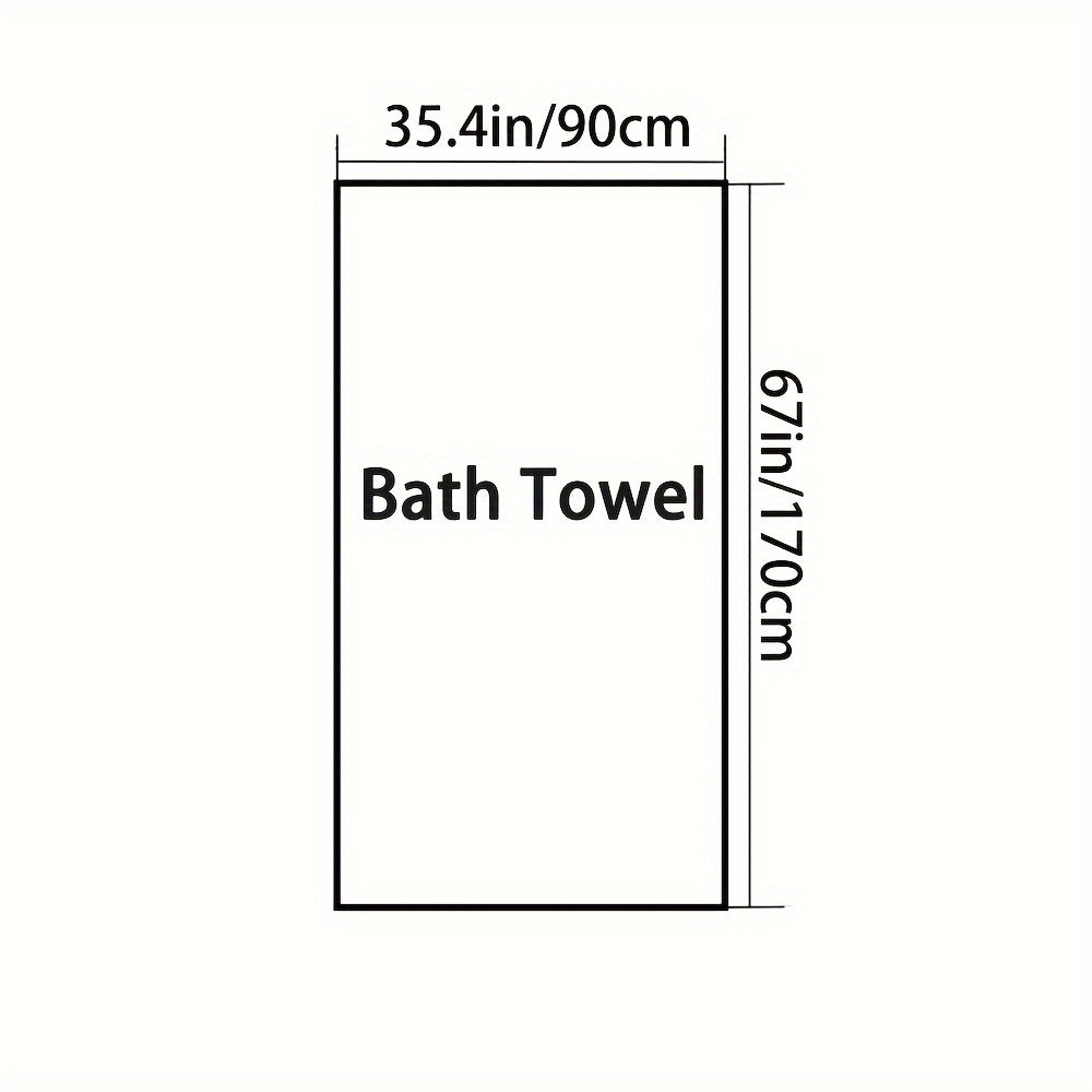 Large pineapple check patterned bath towel made of ultra-fine microfiber, highly absorbent and soft, suitable for various settings, available in multiple colors.