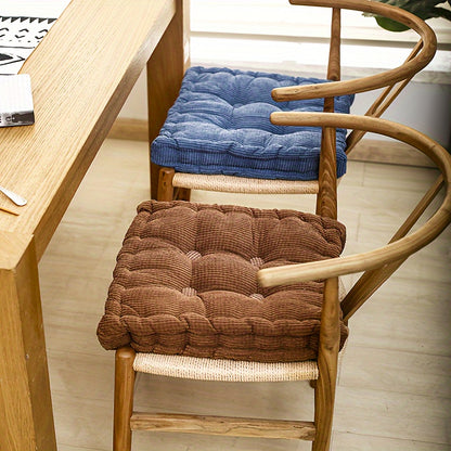 Soft and thick Tatami seat cushion for office, bedroom, and dining chair - round dandelion corduroy cushion for home decor.