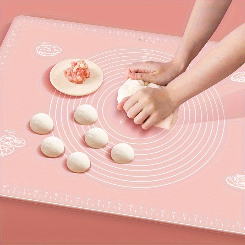 Silicone Baking Mat: Extra Thick with Measurements for Non-Slip, BPA-Free Aseptic Surface - Perfect for Pizza & Cake Dough Rolling - Must-Have Kitchen Tool for Kneading, Measuring, and Cooking