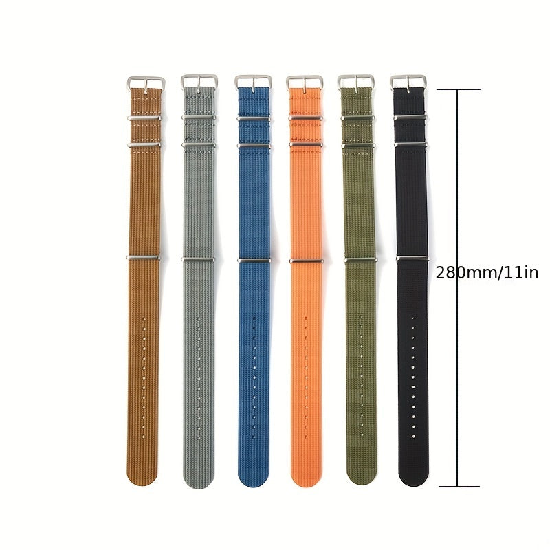 Choose a Nylon Watch Band With a Stainless Steel Buckle in 18mm, 20mm, or 22mm - A Perfect Gift for King's Day