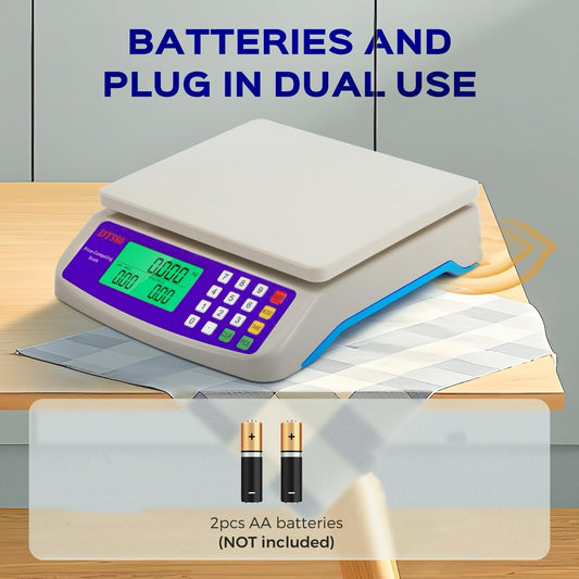 Accurate Digital Kitchen Scale - Holds up to 29.94KG/0.2oz, Clear LCD Screen, Automatic Zeroing and Shut-off, Safe for Food, Battery-Powered (AA Batteries Sold Separately)