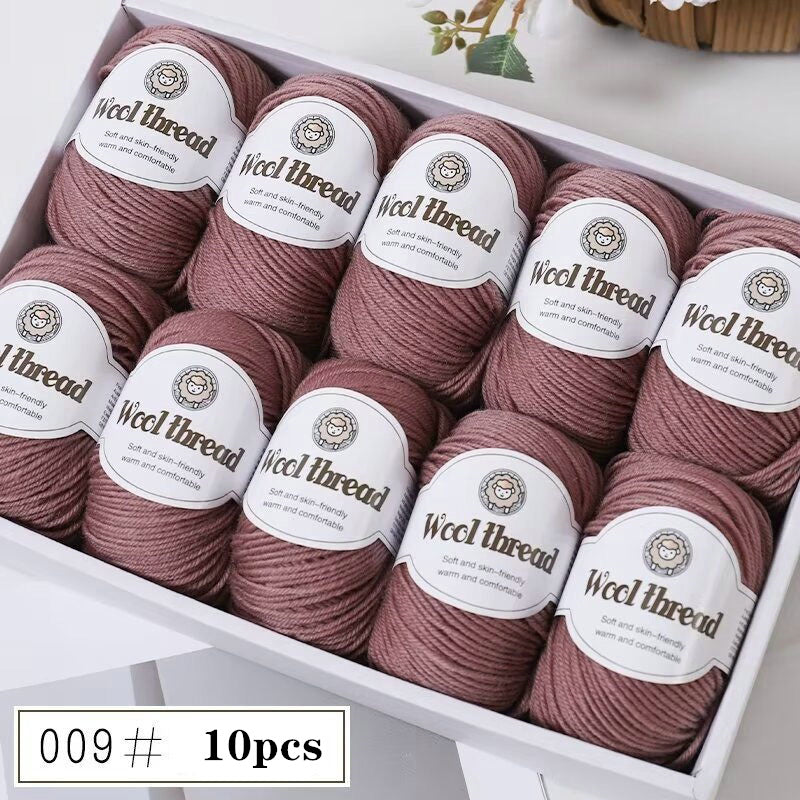 10pcs of Australian Wool Yarn [Approx. 500G/10 Balls Per Pack], Ideal for Crocheting Sweaters, Coats, Vests, Scarves, Hats, and DIY Knitwear, Soft, Warm, and Easy to Knit.