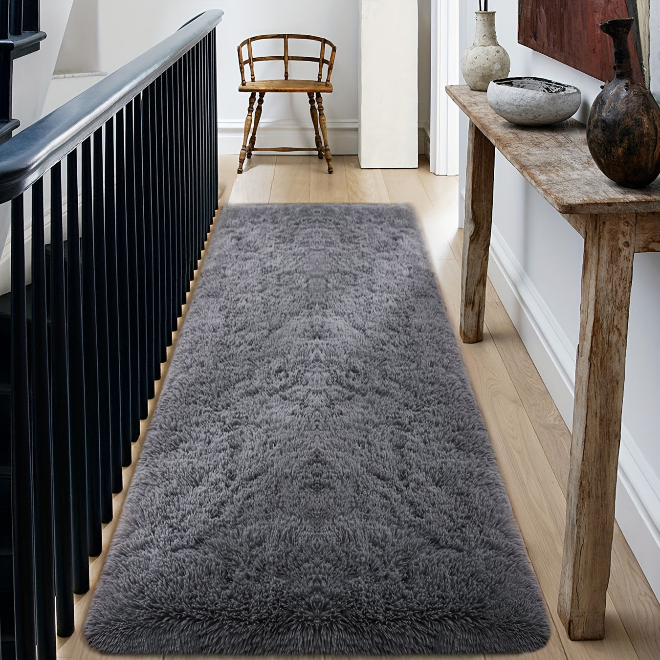 Soft fluffy shag area rug perfect for living room or bedroom décor. This cute, luxurious non-slip carpet is machine washable and adds a touch of elegance to your home. Ideal for home decor and room decor.