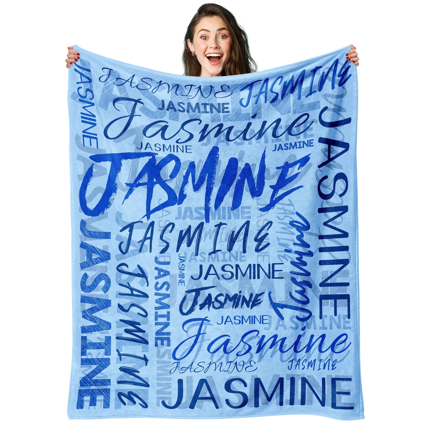 Stay Cozy with Your Own Name on This Soft and Warm Fleece Blanket - Ideal Holiday Gift for Loved Ones, Perfect for Naptime, Camping, and Travel