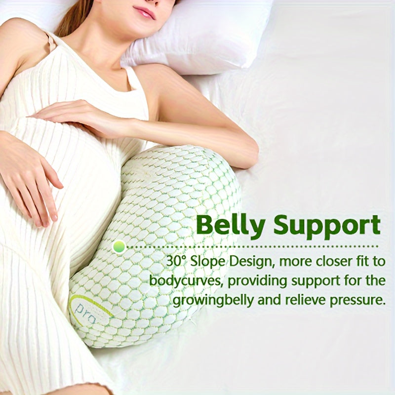 Adjustable Pregnancy Pillow for Full Body Relief, with Soft Polyester, Portable Lumbar and Abdominal Support. Nursing Pillow for Expectant Mothers.