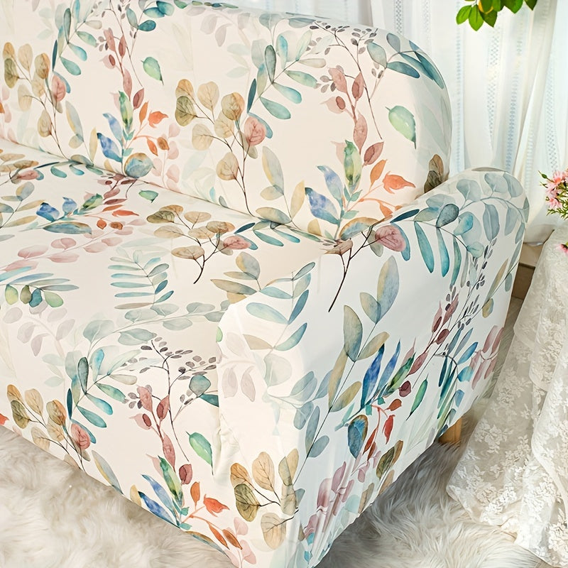 Stylish floral printed sofa slipcover that is elastic and protects your furniture in bedrooms, offices, and living rooms.