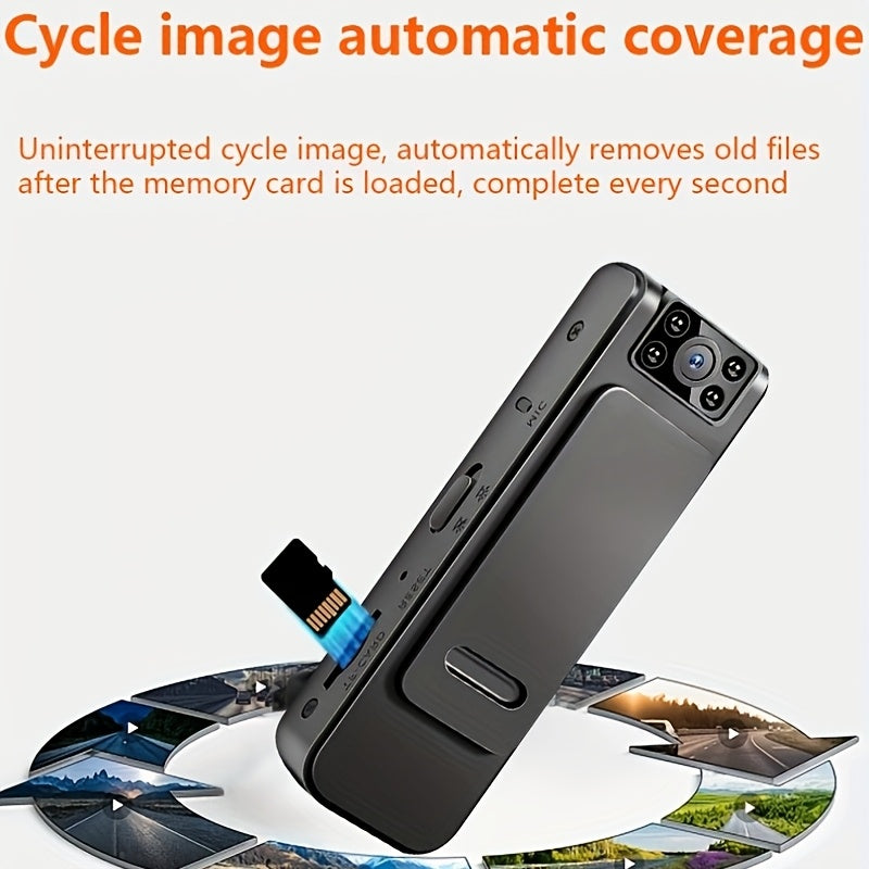 YIIYRY 1080P Full HD Action Camera with Rotating Lens, Rechargeable Battery, Loop Recording - Ideal for Extreme Sports - Black (SD Card Not Included)