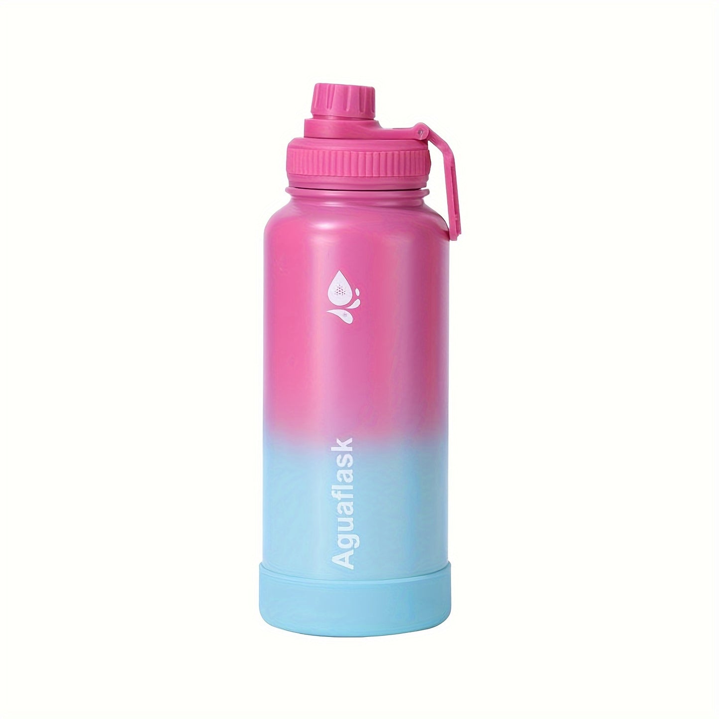 500ml stainless steel water bottle with lid, reusable, hand wash only, vacuum insulated, holiday theme, portable sports flask.