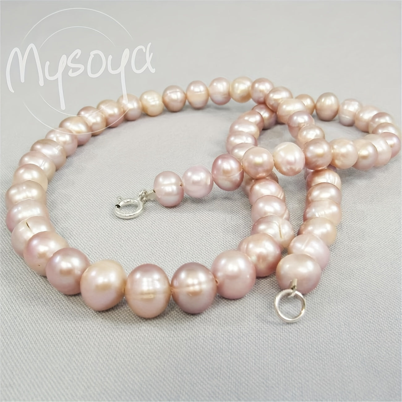 Handcrafted with care, the MYSOYA 100% Handmade Natural Pearl Pink Freshwater Pearl Necklace Set is perfect for all occasions. Includes a gift box for easy gifting. Ideal for daily wear, parties, birthdays, anniversaries, Valentine's Day, Christmas, and