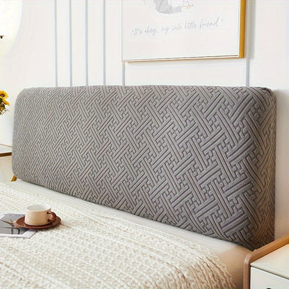 Velvet headboard slipcover protects bedroom furniture from dust and adds simple elegance to home decor.