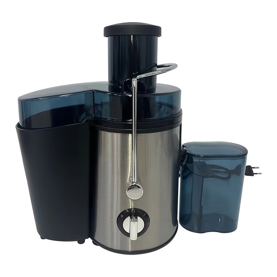 1pc Electric Juicer with 18000 RPM High-Speed Centrifugal Juice Extractor, C-Type Plug, Non-Heated Plastic Body, Food-Grade PP Cup, 0.5L-1L Capacity, Knob Control.