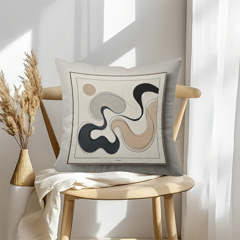 Elevate your decor with this stylish polyester throw pillow cover featuring an abstract wave design. These covers are soft, comfortable, and machine washable, making them perfect for use in your home, hotel, sofa, bedroom, or party decor. Please note