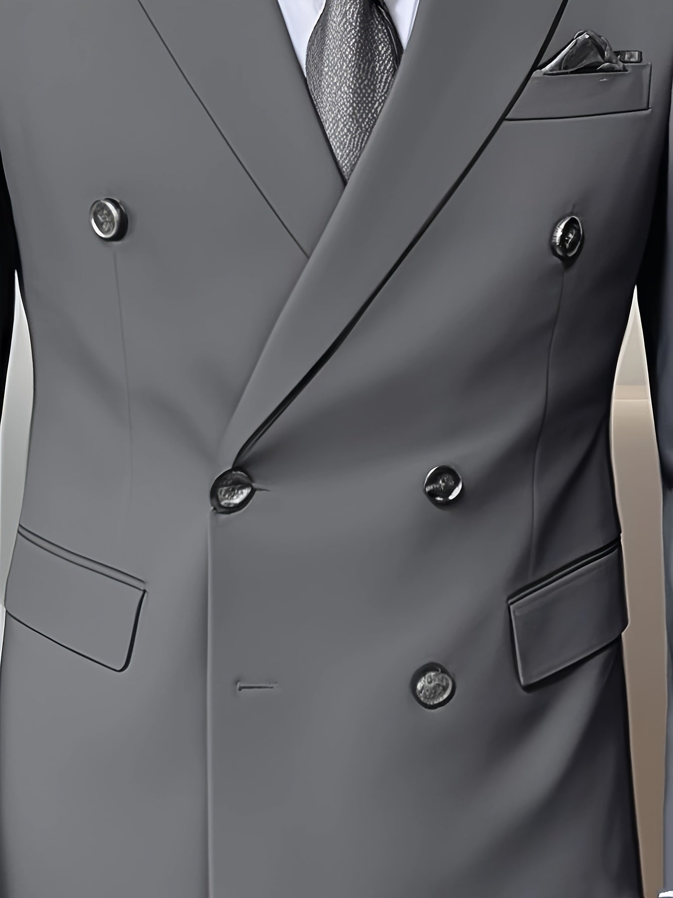 New men's casual blazer for light business and mature gentleman style, with a high-end feel and touch of elegance.